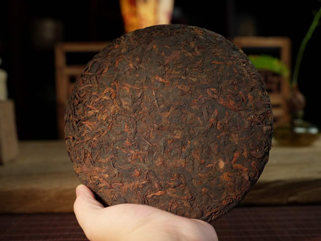 薄荷塘 熟 2011 Gushu Shu "Bohetang - Ancient Tree - Gaogan Gushu Ripe Pu erh", 357 Cake - 6leaves 357