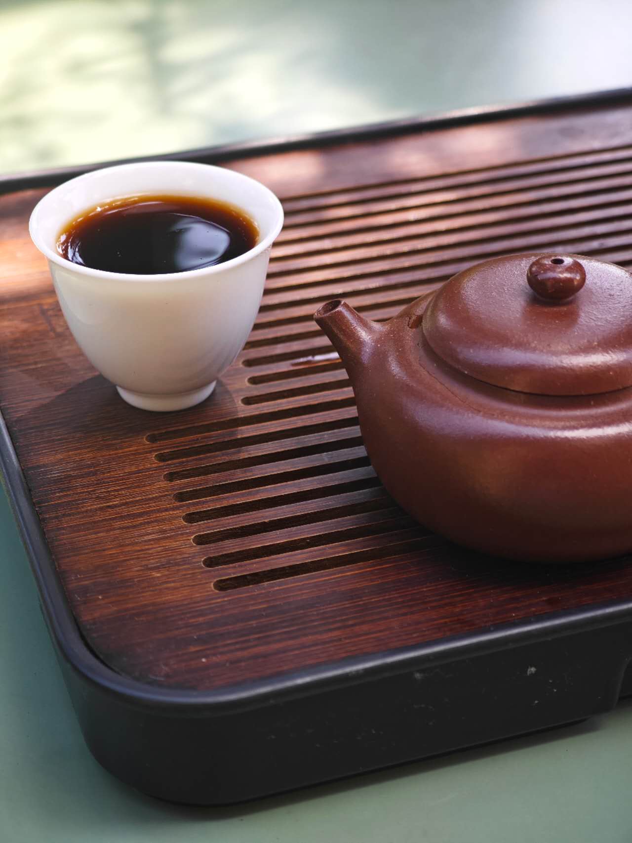 Tea Cake Tasting Portions: 薄荷塘熟  2011 "Bohetang-Ancient Tree-Gaogan Gushu, Shu Pu Erh", 50g