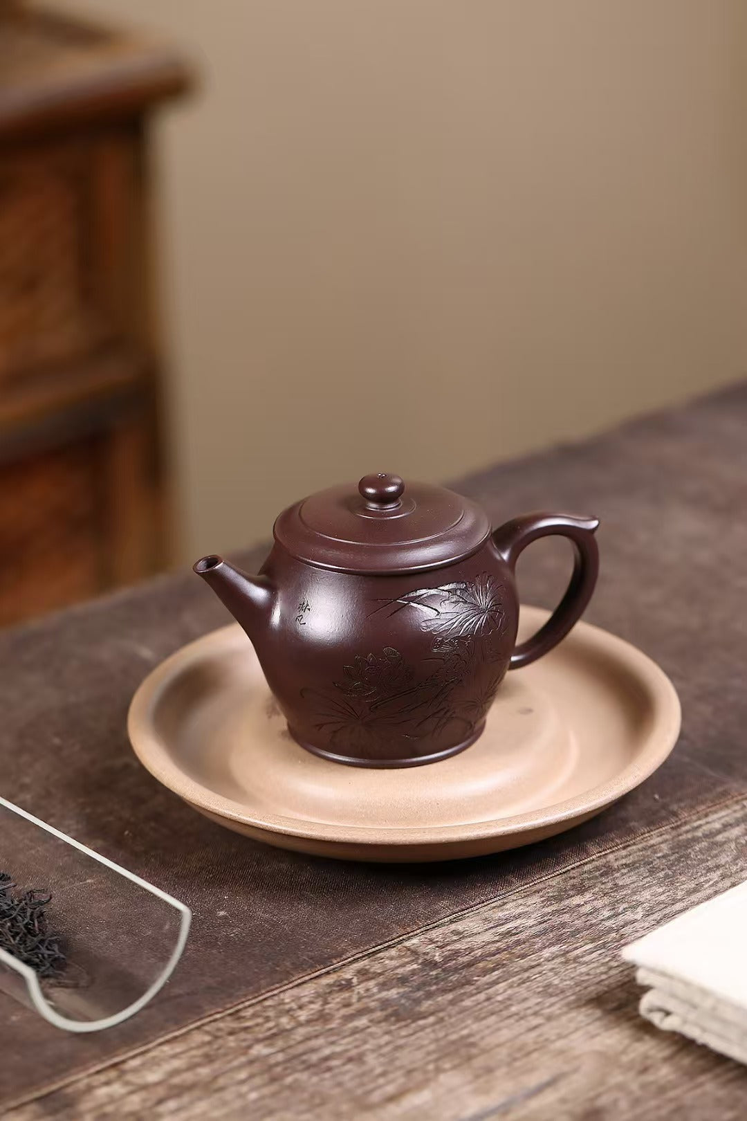 全手工大师壶 鲍玉华 "汲直Jizhi" Fully handcrafted master Yixing Lao Zini teapot by Baoyuhua, 200ml
