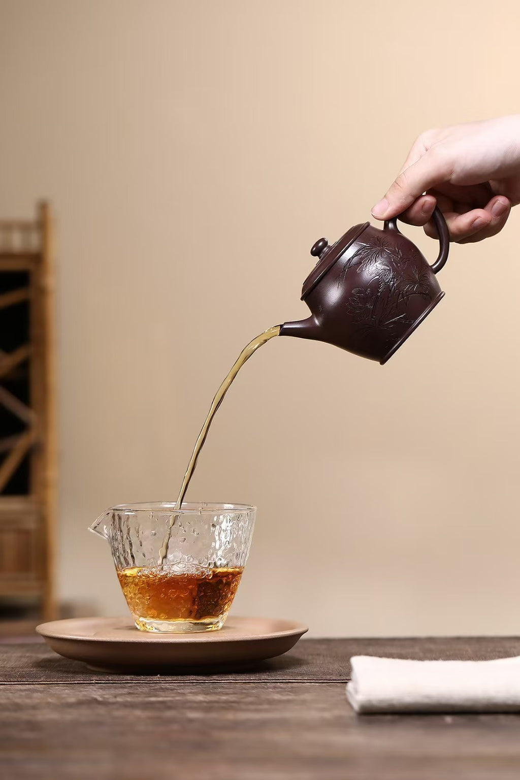 全手工大师壶 鲍玉华 "汲直Jizhi" Fully handcrafted master Yixing Lao Zini teapot by Baoyuhua, 200ml
