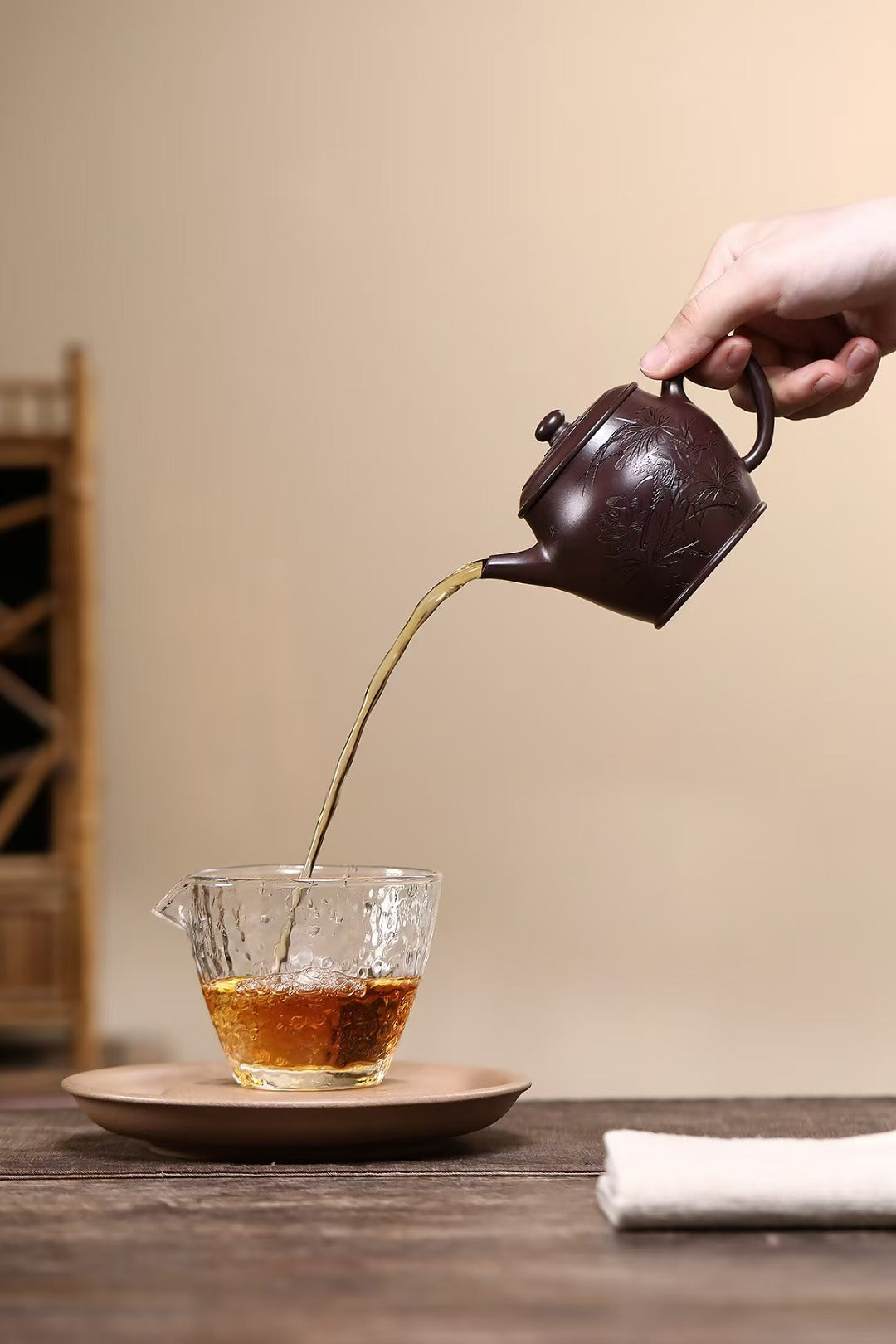 全手工大师壶 鲍玉华 "汲直Jizhi" Fully handcrafted master Yixing Lao Zini teapot by Baoyuhua, 200ml