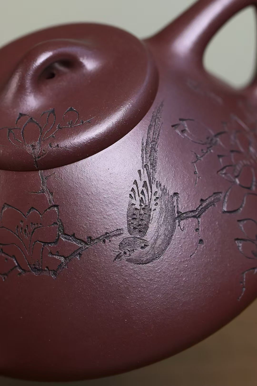 全手工大师壶 鲍玉华 紫袍玉砂 子冶石瓢 Fully handcrafted Yixing Pot by Baoyuhua "Ziye Shi Piao-Ziye Stone Ladle", 200ml