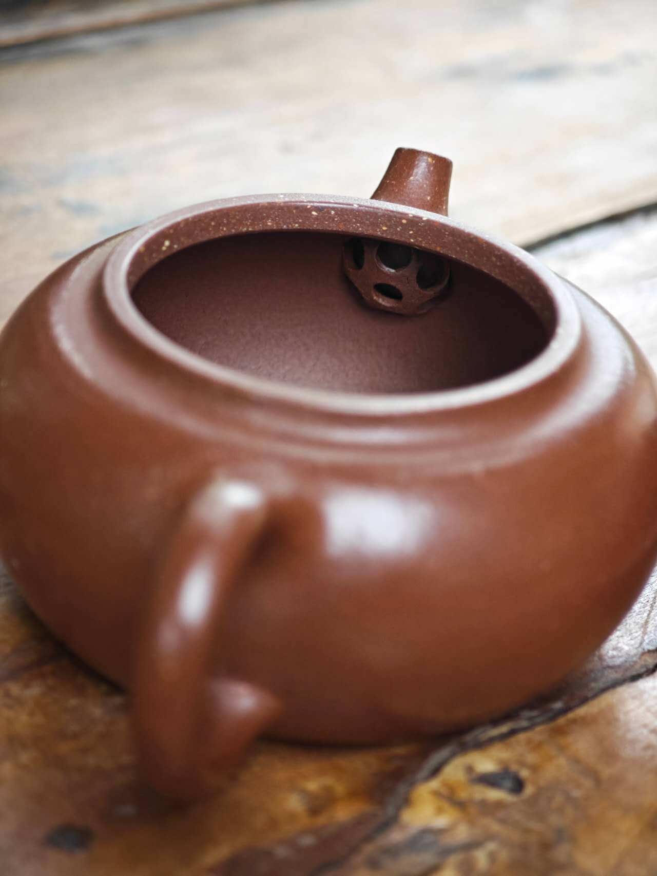 手工壶降坡泥 柿圆 徐凌霄 Handcrafted Yixing Pot Jianpo Ni by Xulingxiao "Persimmon", 100cc - 6leaves 357