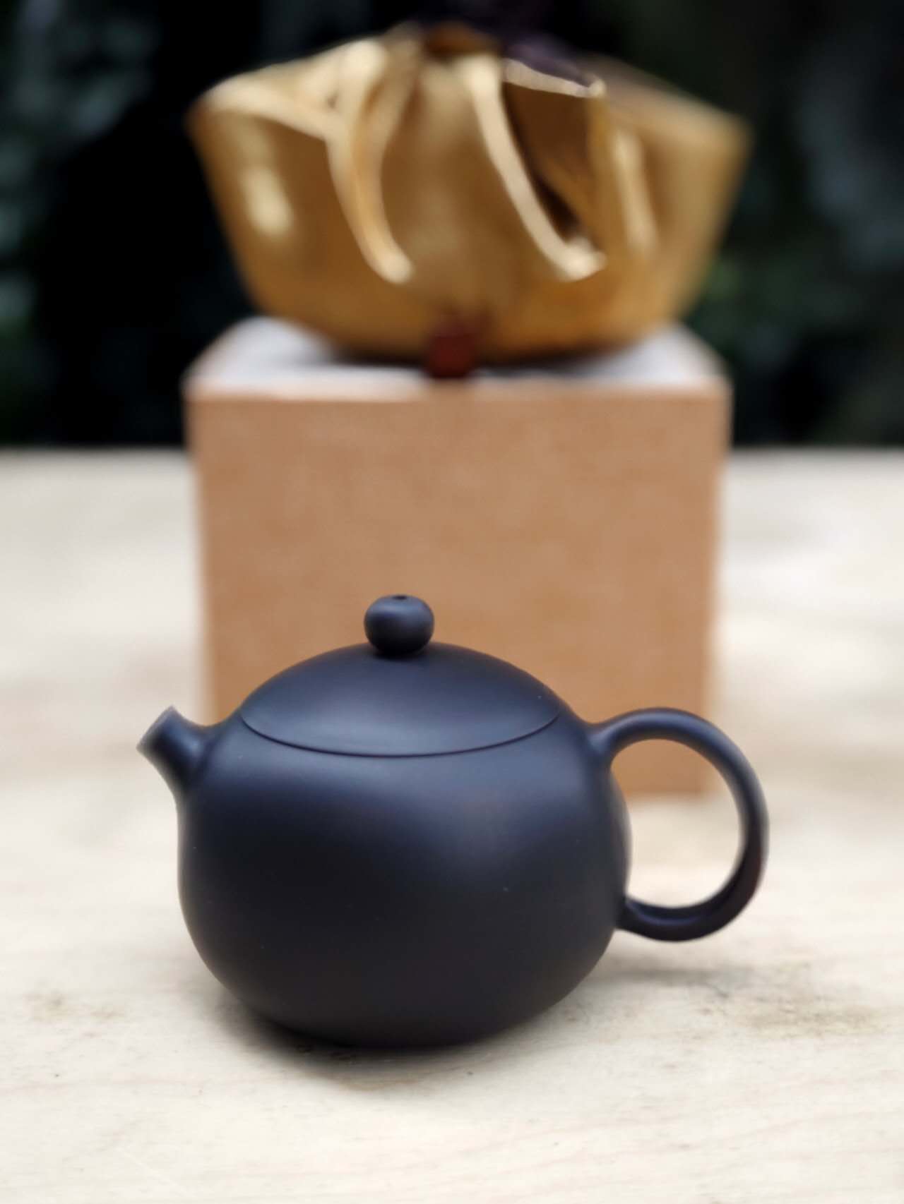 建水紫陶 全手工壶 西施 Jianshui Zitao Kanne "Xi Shi", Purple Clay Teapot, 160cc - 6leaves 357