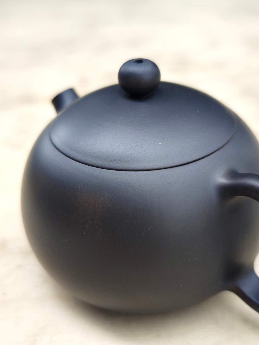 建水紫陶 全手工壶 西施 Jianshui Zitao Kanne "Xi Shi", Purple Clay Teapot, 160cc - 6leaves 357