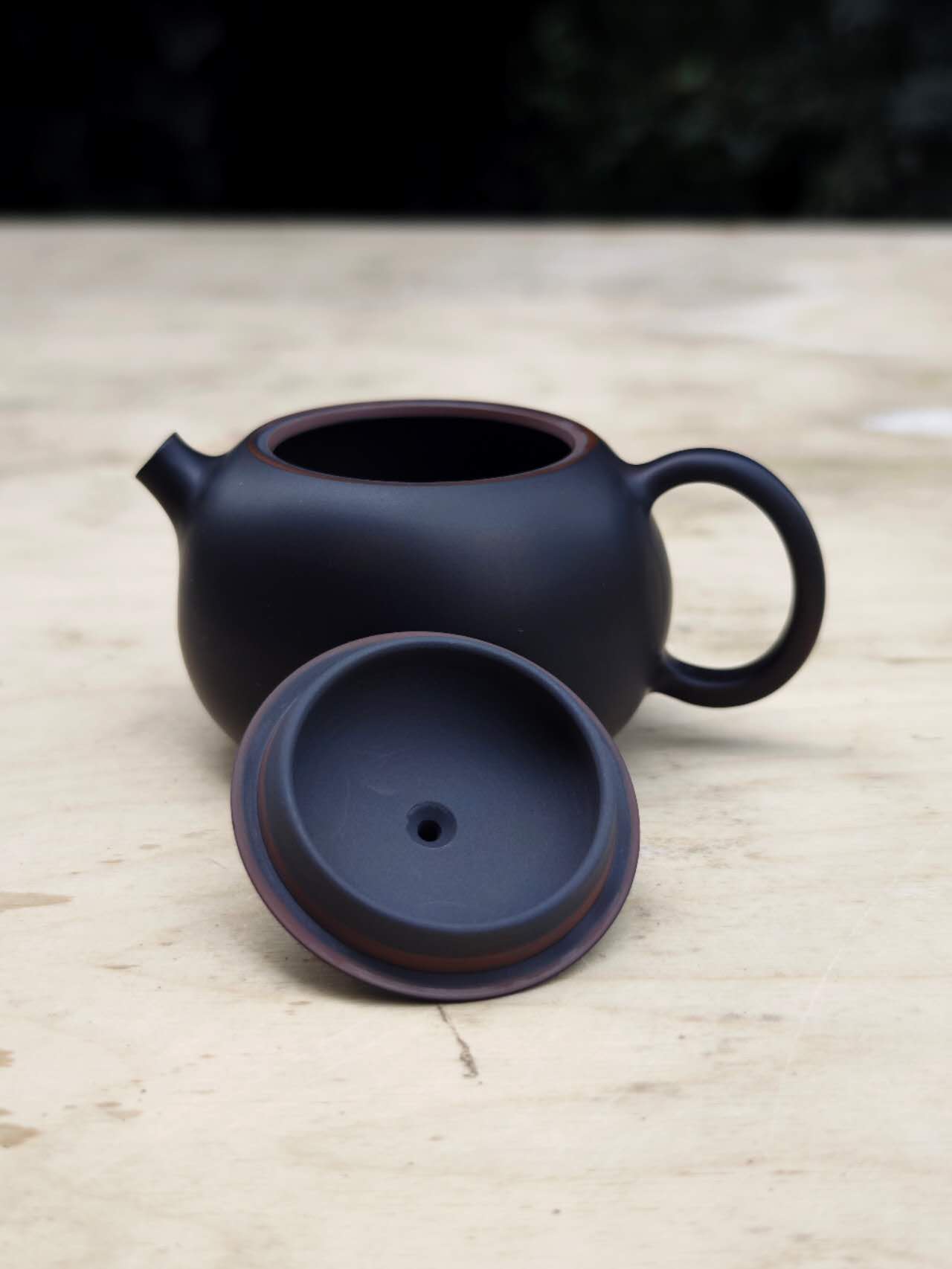 建水紫陶 全手工壶 西施 Jianshui Zitao Kanne "Xi Shi", Purple Clay Teapot, 160cc - 6leaves 357