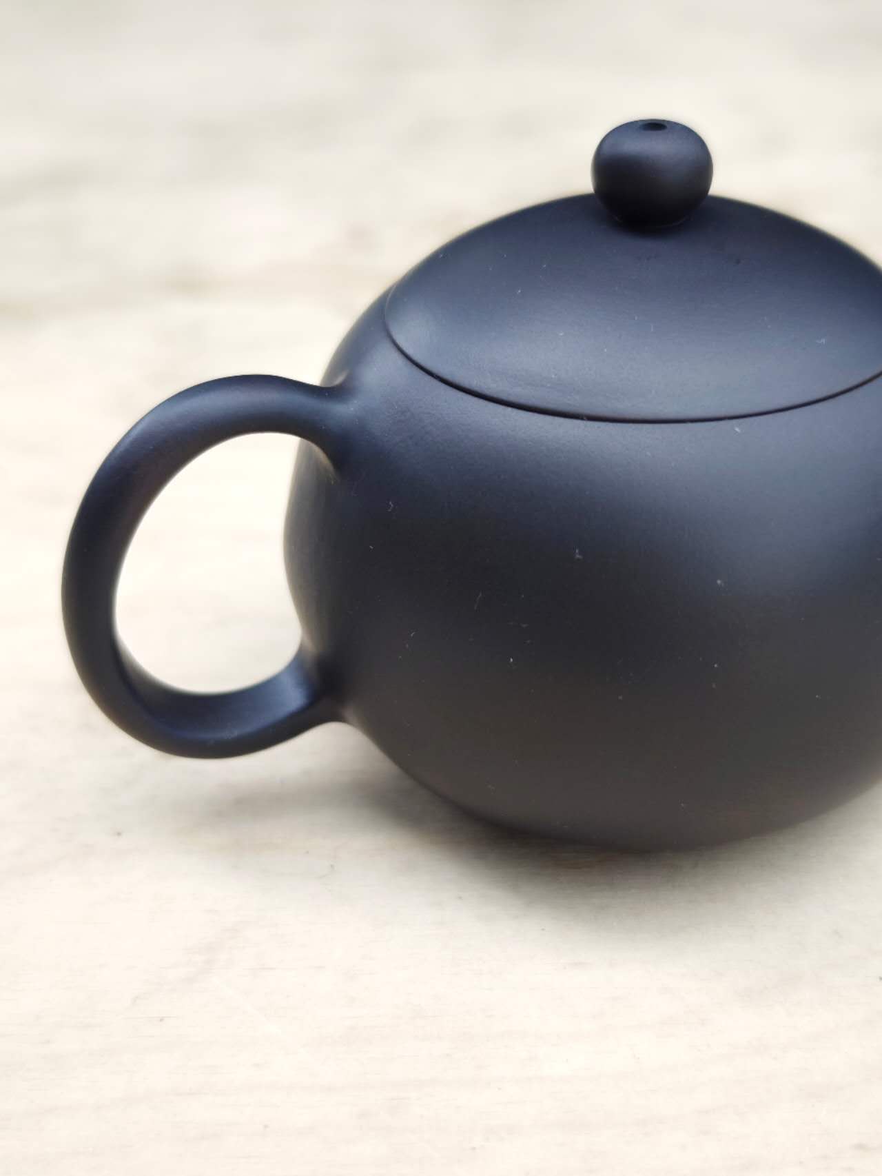 建水紫陶 全手工壶 西施 Jianshui Zitao Kanne "Xi Shi", Purple Clay Teapot, 160cc - 6leaves 357