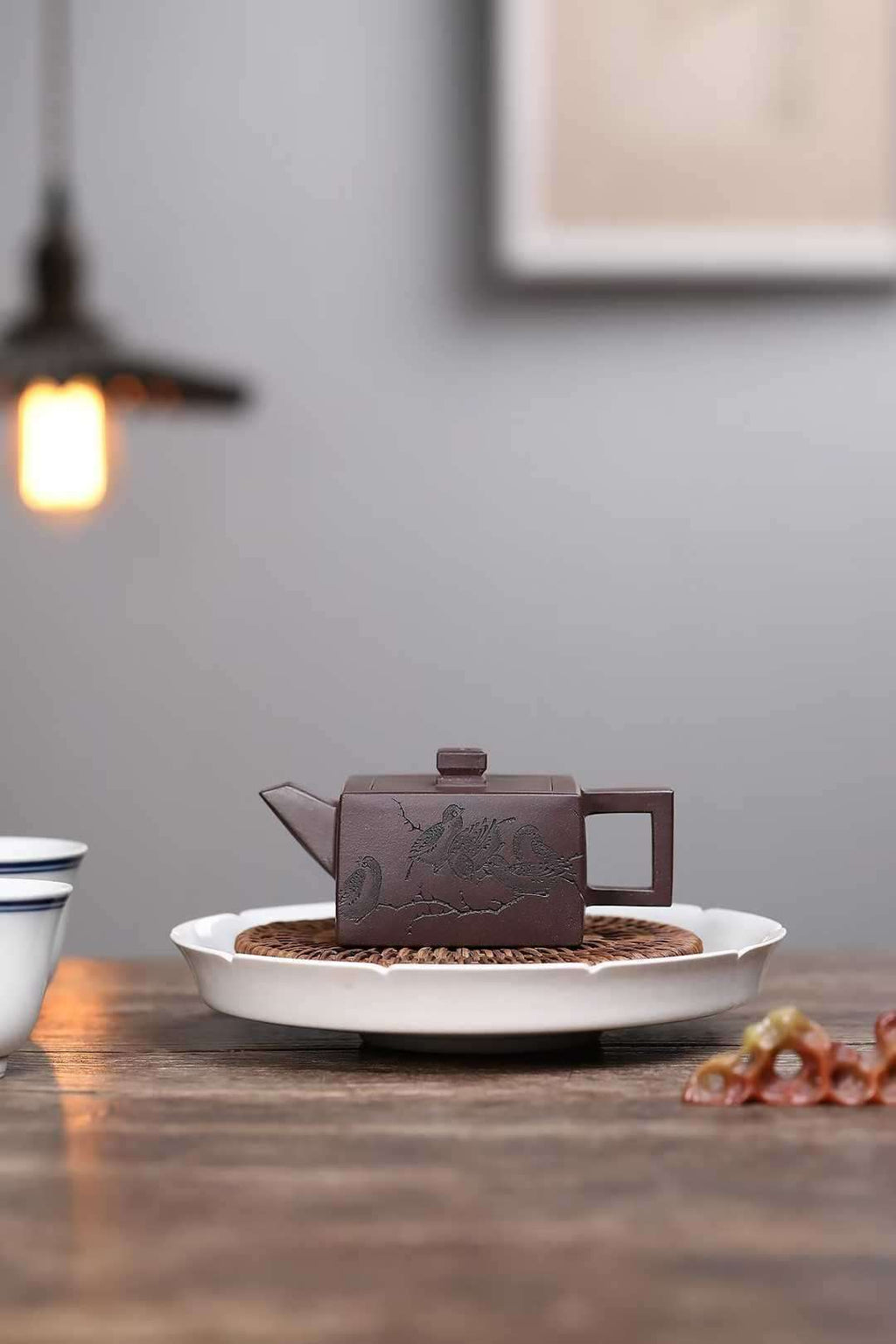 全手工大师壶 鲍玉华正四方  Fully handcrafted Hei Dun Tou clay Yixing Pot by Baoyuhua "Zheng Si Fang-Perfect Square", 120ml